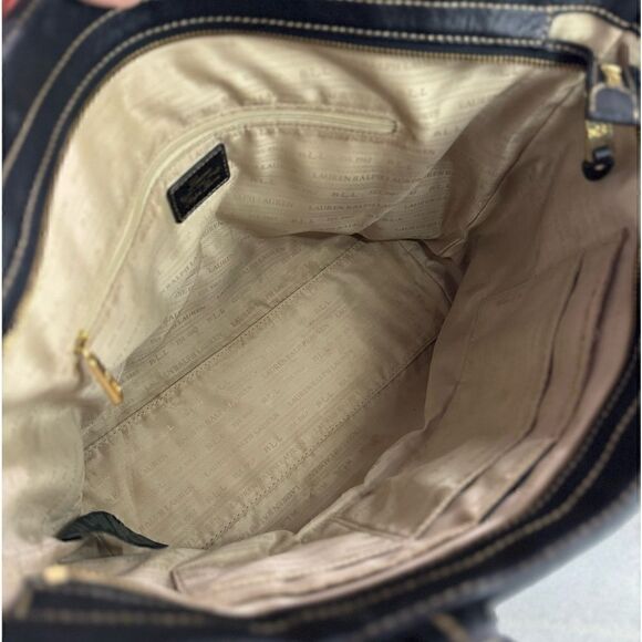 RALPH LAUREN black leather sheldon tote handbag - Picture 8 of 11